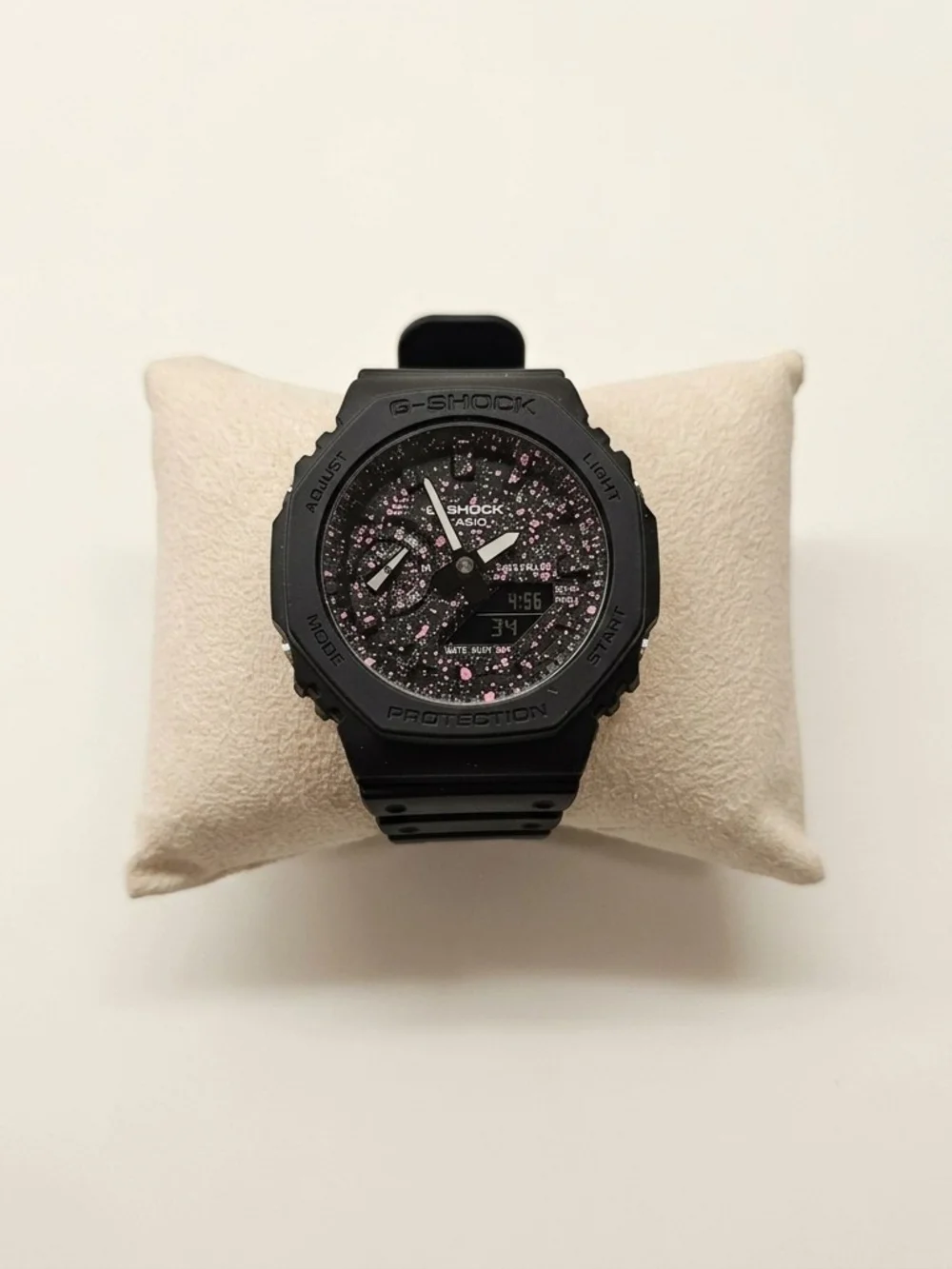 Custom Hand-Painted Casio G-Shock GA-2100 Black Pink